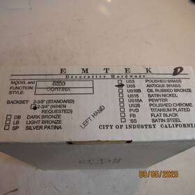 8200-c-us15a Emtek Pewter Cortina Door Lever Regular Rosette Left Hand