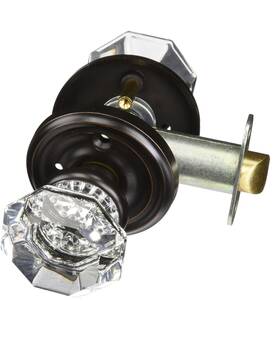 8200otus10b Emtek Privacy Knob Regular Rossette Crystal Read Description