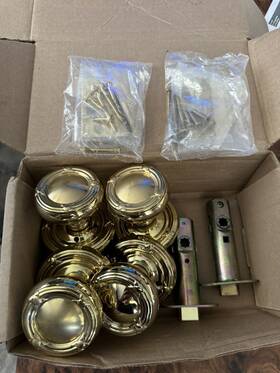 8207-rbk-us3 Emtek 2 Polished Brass Ribbon And Reed Bed Bathroom Privacy Door Knob Rosette