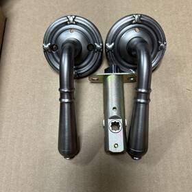 8207tlhus15a Emtek Ribbon And Reed Rosette Turino Lever
