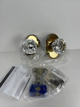 8108otus7 Emtek 8208otus7 #8 Rosette Passage Set With Old Town Clear Knob - French Antiq