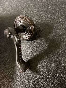 820rlus10blh Emtek 820rlus10b Rope Lever Brass Privacy Leverset - Oil Rubbed Bronze