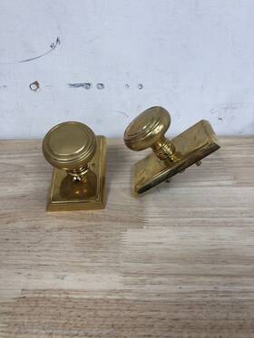 8221nwus3nl Emtek Privacy Rectangular Rosette Norwich Knob Unlacquered Brass