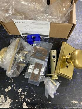 8221pus7 Emtek Providence Privacy Door Knob Set Brass Classic French Antique