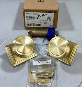 8261nwus4 Emtek Norwich Privacy Knob Set With Wilshire Rose In Satin Brass