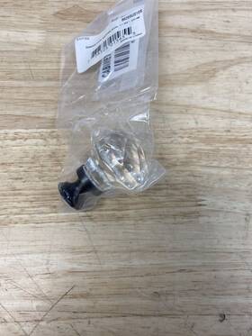 86209us10b Emtek Diamond Glass Mushroom Cabinet Knob Oil Rubbed Bronze