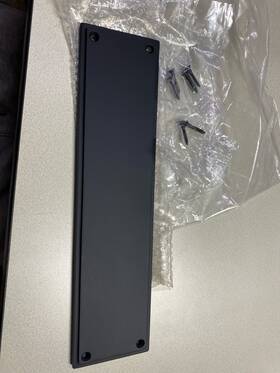 86436us19 Emtek 3 Inch X 12 Modern Push Plate - Flat Black