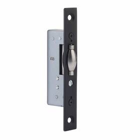 8803us19 Emtek 8803 Euro Heavy Duty Roller Latch Mortise Lock Body - Black