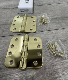 94034us3 Emtek Ball Bearing Hinge Pair - Polished Brass