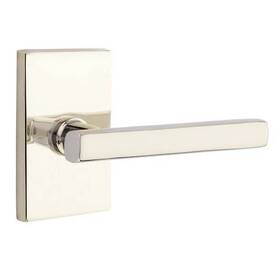 Emtek 955076508342 Modern Rectangular Rosette With Freestone Passage Leverset Satin Nickel