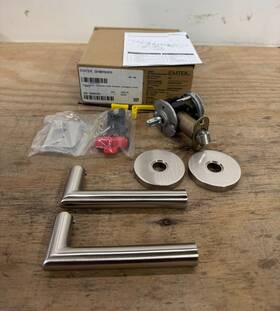 C5109stuus15 Emtek Stuttgart Passage Door Lever Set Saitn Nickel Read