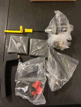 C510brlus19 Emtek Breslin Passage Lever Set Brass Collection Concealed Screws