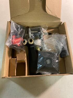 C510hmus19 Emtek Hammered Lever Passage Door Set Arts And Crafts Flat Black