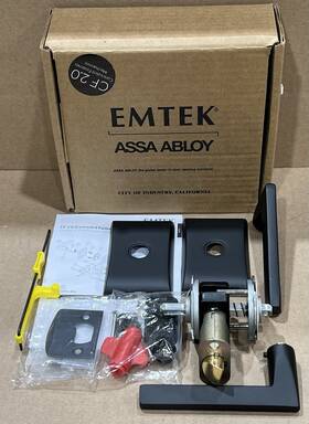 C5110hlous19 Emtek Helios Passage Door Lever Set Flat Black Nos Bonus Handles