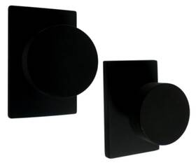 C5112rouus19 Emtek Flat Black-polished Passage Rosette Circular Entry Handle