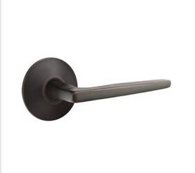 Emtek C5207herus10b Hermes Lever Handle With Modern Rosette Oil Rubbed Bronze R