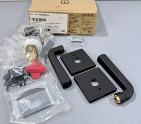 C520sious19 Emtek Sion Privacy Lever Set With Concealed Screws - Flat Black