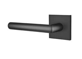 C5210stuus19 Emtek Stuttgart Privacy Door Lever Set With Square Rose Flat Black