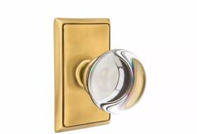 C8121pcus7 Emtek Providence Glass Knob With Rectangular Rosette