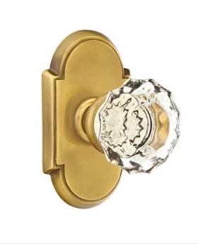 Emt-298053 Emtek Astoria Crystal Door Knob In French Antique Inch Passage Rosette Backplate