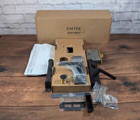 F13353575hl0rgus10b Emtek Assa Abloy Lever X Entryset F13 Mormont Mortise 2 3/4 Backset- Black
