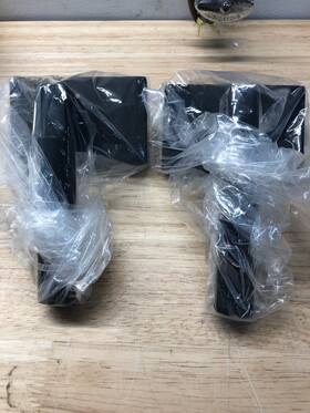 5212heclhus19 Emtek Products Inc Privacy Set Flat Black Rect Rosette Hercules Lever Lh