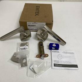 5326frlrhus15 Emtek Products Inc Satin Nickel Privacy Set Freestone Lever Right Hand Urban Modern Rosett