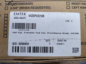 4423pus10b Emtek Tubular Entryset Assa Abloy Oil Rubbed Bronze