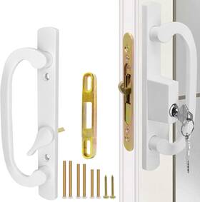 Eockatoo 313031897847 Patio Sliding Glass Door Handle Set With Mortise Lock 45 Keyway Keyed Offset P