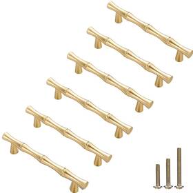 B096lstt5p Esreake Ca 6pcs Bamboo Shape Solid Zinc Alloy Cabinet Knobs Handles Dresser Drawer Cabi