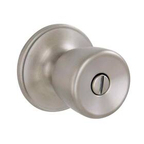 Essentials By Schlage 043156099306 Brill Satin Stainless Steel Bed/bath Privacy Door Knob