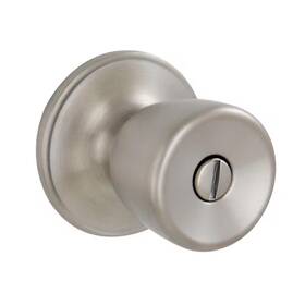 Essentials By Schlage 445033474412 Brill Satin Stainless Steel Bed/bath Privacy Door Knob