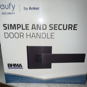 Akt8593 Eufy Security Square Door Handle - Easy Installation Fits All Matte Black