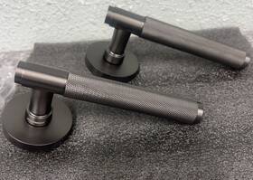 2214 Eurolaton Round Passage Door Handle Statin Grey Parts Only Heavy