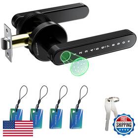 B0f375td2p Evanshow Biometric Fingerprint Keypad Door Knob Lock Keyless Entry Home Office