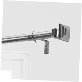 Hdw-ltf3636n-52-144 Exclusive Fabrics & Furnishings Hdw-ltf3636-p Modern Square Extendable Metal Rod Set 52 Inch - 144 Nickel