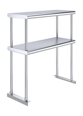 Dos3012 Express Kitchquip 30 Inch X 12 Nsf Stainless Steel Double Overshelf 18-gauge Heavy-duty Includ
