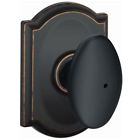 F40-sie-cam Schlage Siena Privacy Door Knob Set With Decorative Camelot Trim