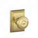 F40geo625add Schlage Georgian Brass Addison - Bright Privacy Collection Knob