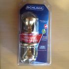 F51vply505605 Schlage Bright Brass Keyed Entry Lockset Plymouth Door Knob 043156989065