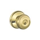F80geo605 Knob Brass Set Schlage Door Storeroom Polished Georgian