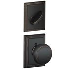 F94-and-add Schlage Andover Dummy Interior Pack Deadbolt Cover Plate 043156809158