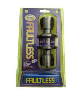 Ts810b Faultless 050134076327 Tulip Style Bed And Bath Interior Lockable Privacy Door Knob Antique Brass Finish