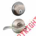 Fb50nv-acc Schlage Keyed Entry Accent Leverset Combo Pack Satin Nickel