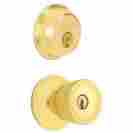 Fb50nvbel505605 Schlage Lock Bright Brass Bell Keyed Knob Front Entry Set 00043156171354