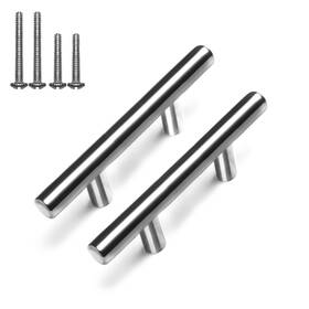 Cylpull01 Figo Home 850051036103 Kitchen Cabinet Handles - 10 Pack Stainless Steel Cupboard And Drawer P