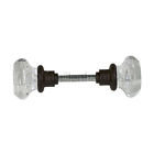 Finish Oil Doorknob Bronze Octagonal Sets Brass Rubbed Glass