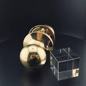 Ftskntpsus3 Fortis Round Passage Knob -bright Brass - Kernstown- Ftskntpsus3- Us3 Value