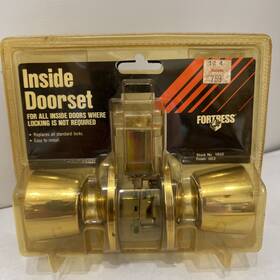 Fortress Pa05 New Sealed Hall And Closet Door Knob Brass Finish V610 Nos Spain