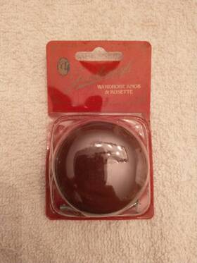 Gainsborough 037425099593 Lot Of 4 Nos Brown Wardrobe Knob And Rosette. Read Description